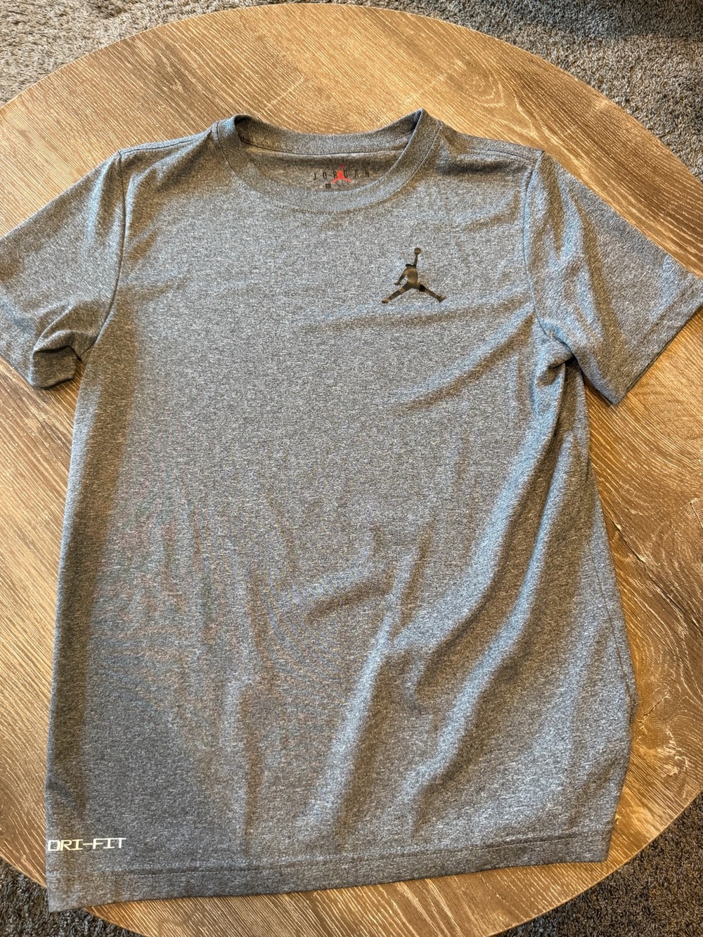 Nike Jordan Boy’s Gray Dri-FIT Short Sleeve Tee
